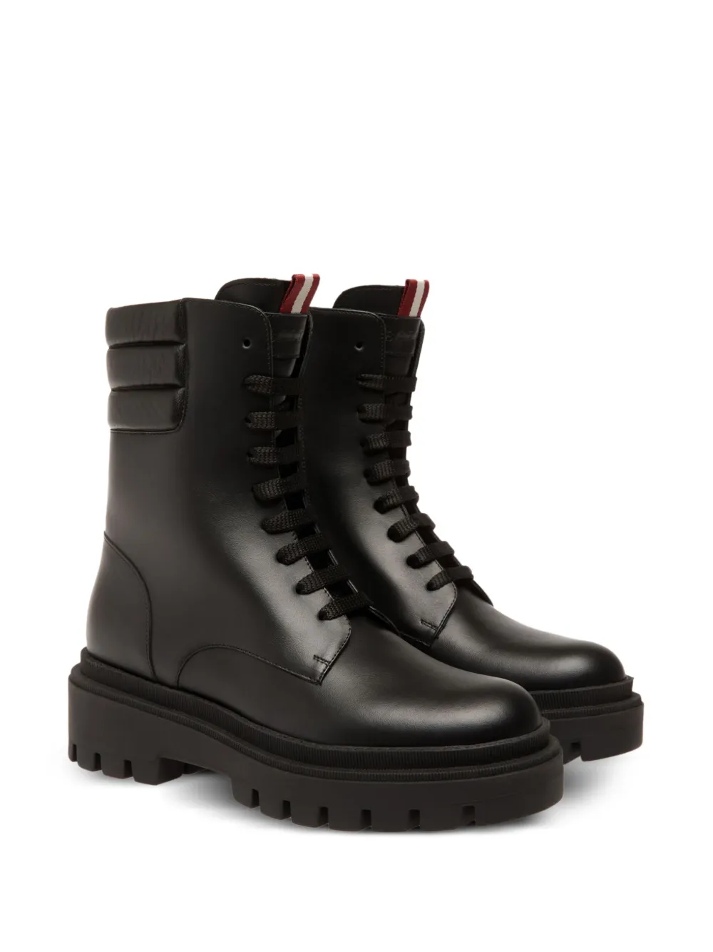 Bally padded-collar lace-up boots Black