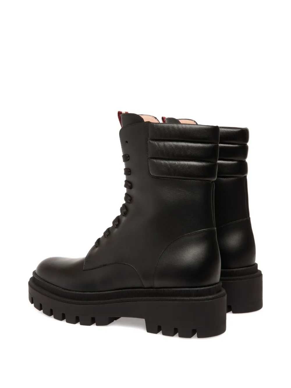 Bally padded-collar lace-up boots Black