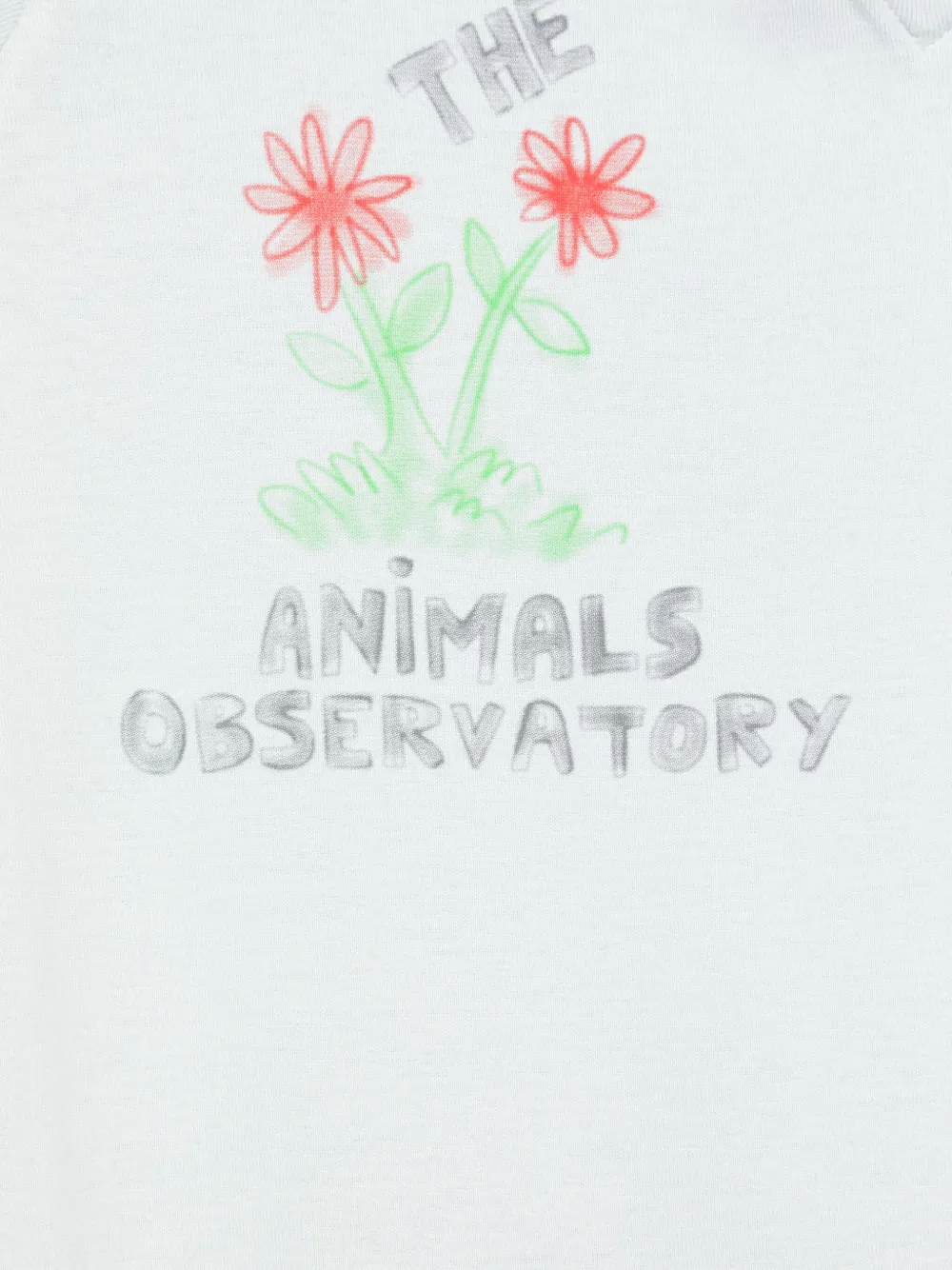 The Animals Observatory Twee katoenen rompers met logoprint - Groen