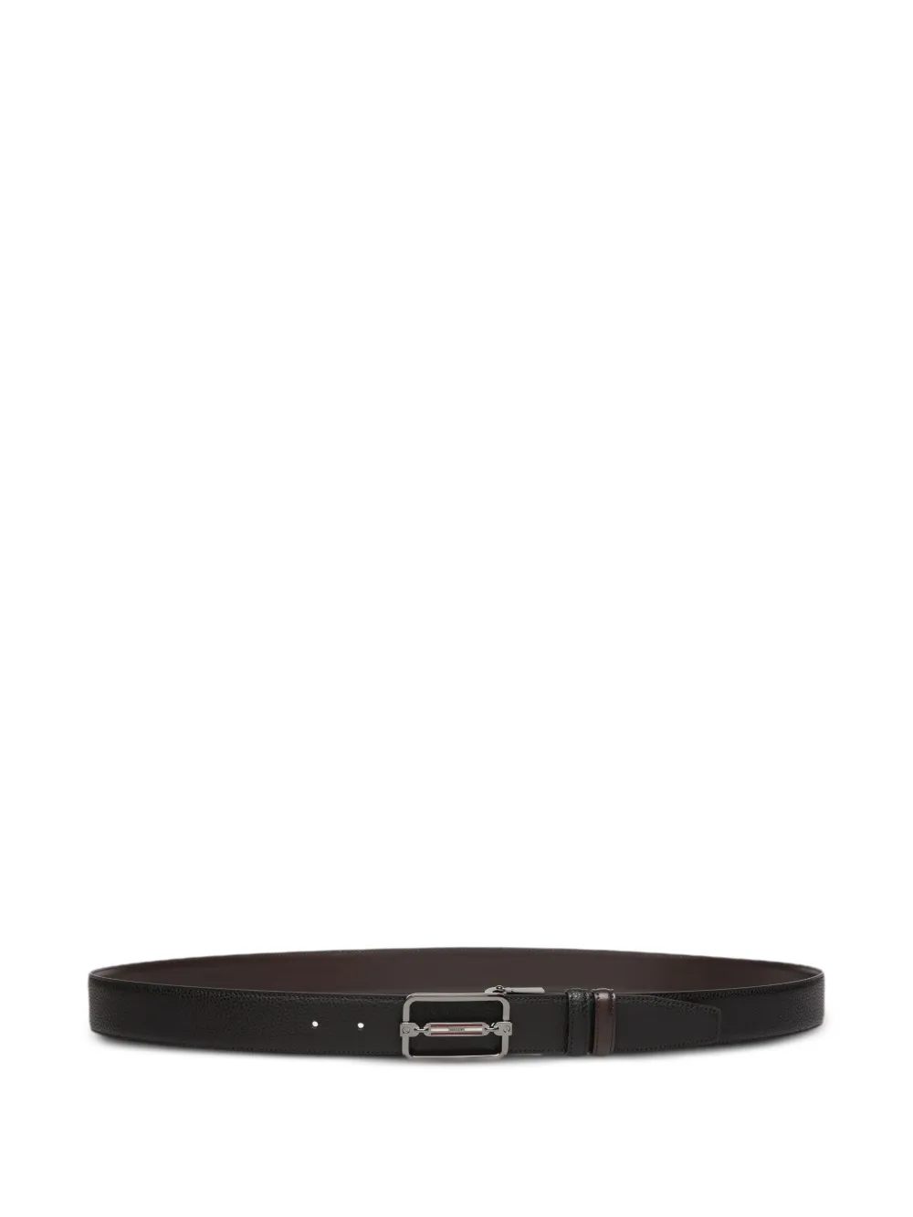 Bally reversible grained leather belt Zwart