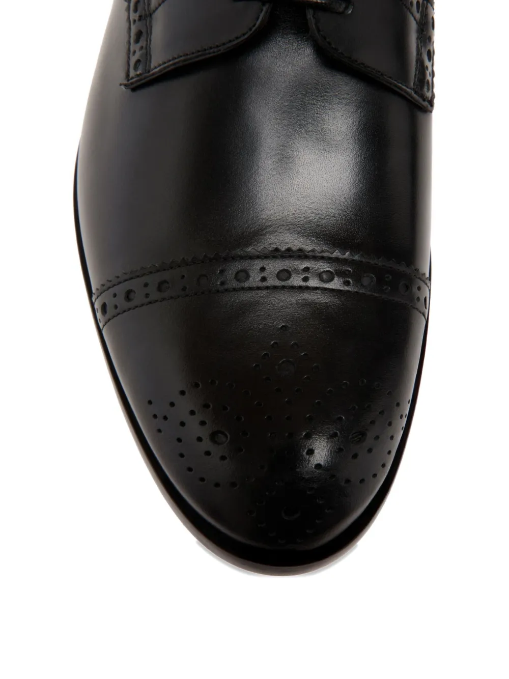 Bally leather brogue derby shoes Black