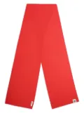 Bally ribbed wool scarf - Red