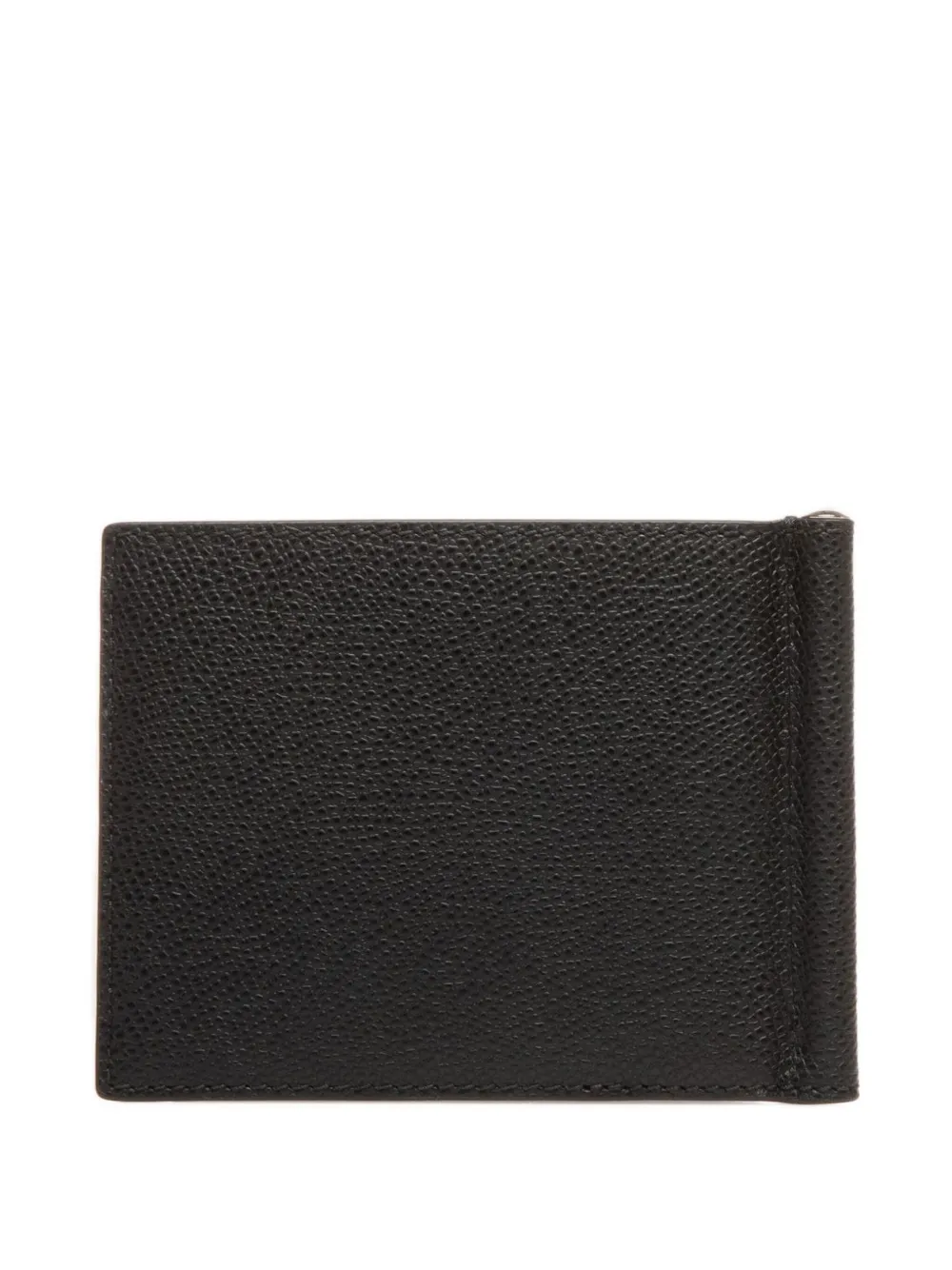 Bally Embossed Leather Money Clip Wallet In Black