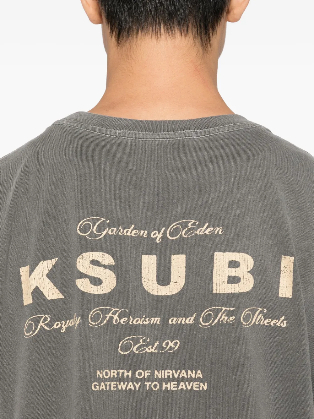 Ksubi Katoenen top met uitgesneden details Grijs