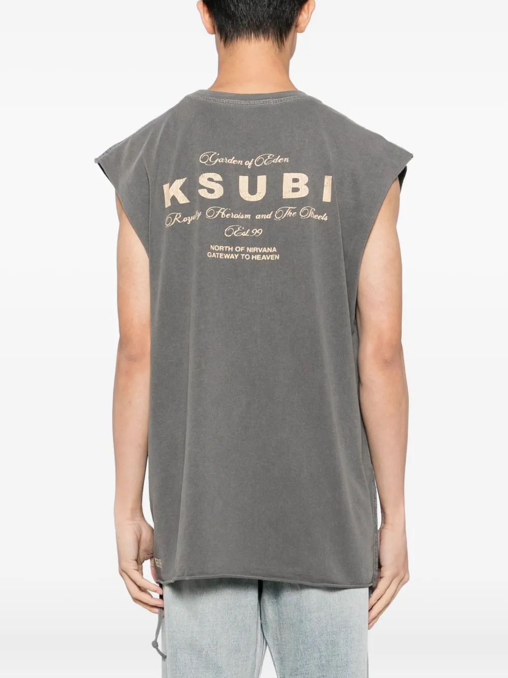Ksubi Katoenen top met uitgesneden details Grijs
