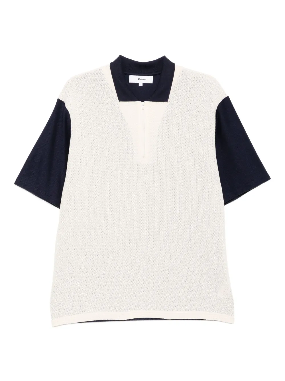 zip-up polo shirt