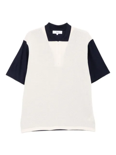Palmes zip-up polo shirt