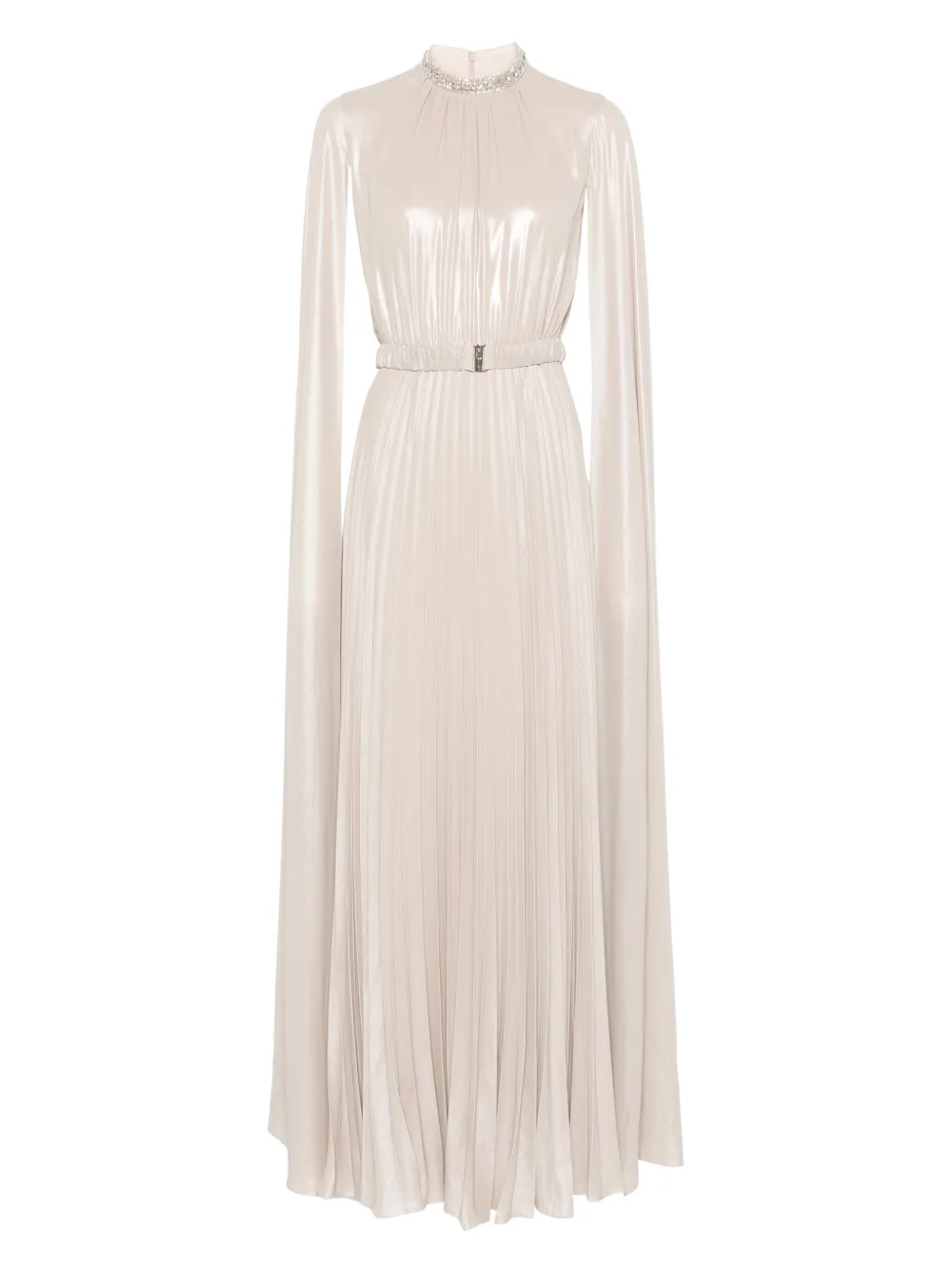 NISSA cape-design maxi dress | Neutrals | Image 1