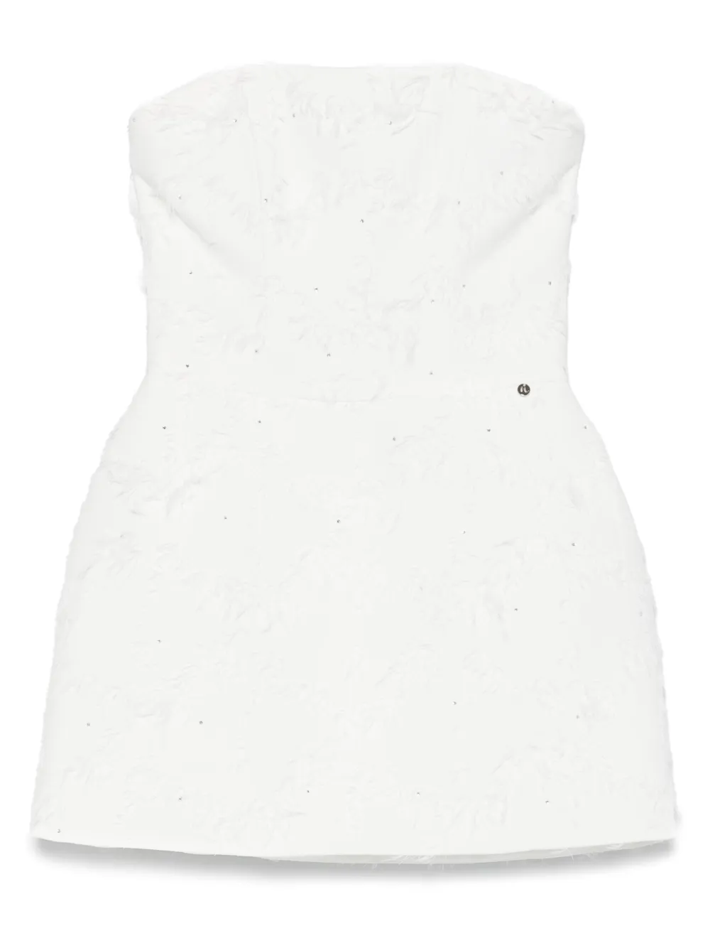 embellished jacquard mini dress