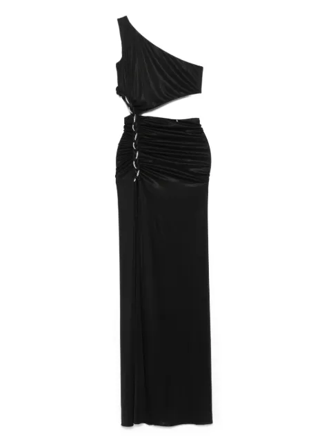 NISSA open-back ruched maxi dress