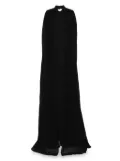 NISSA cape-style backless gown - Black