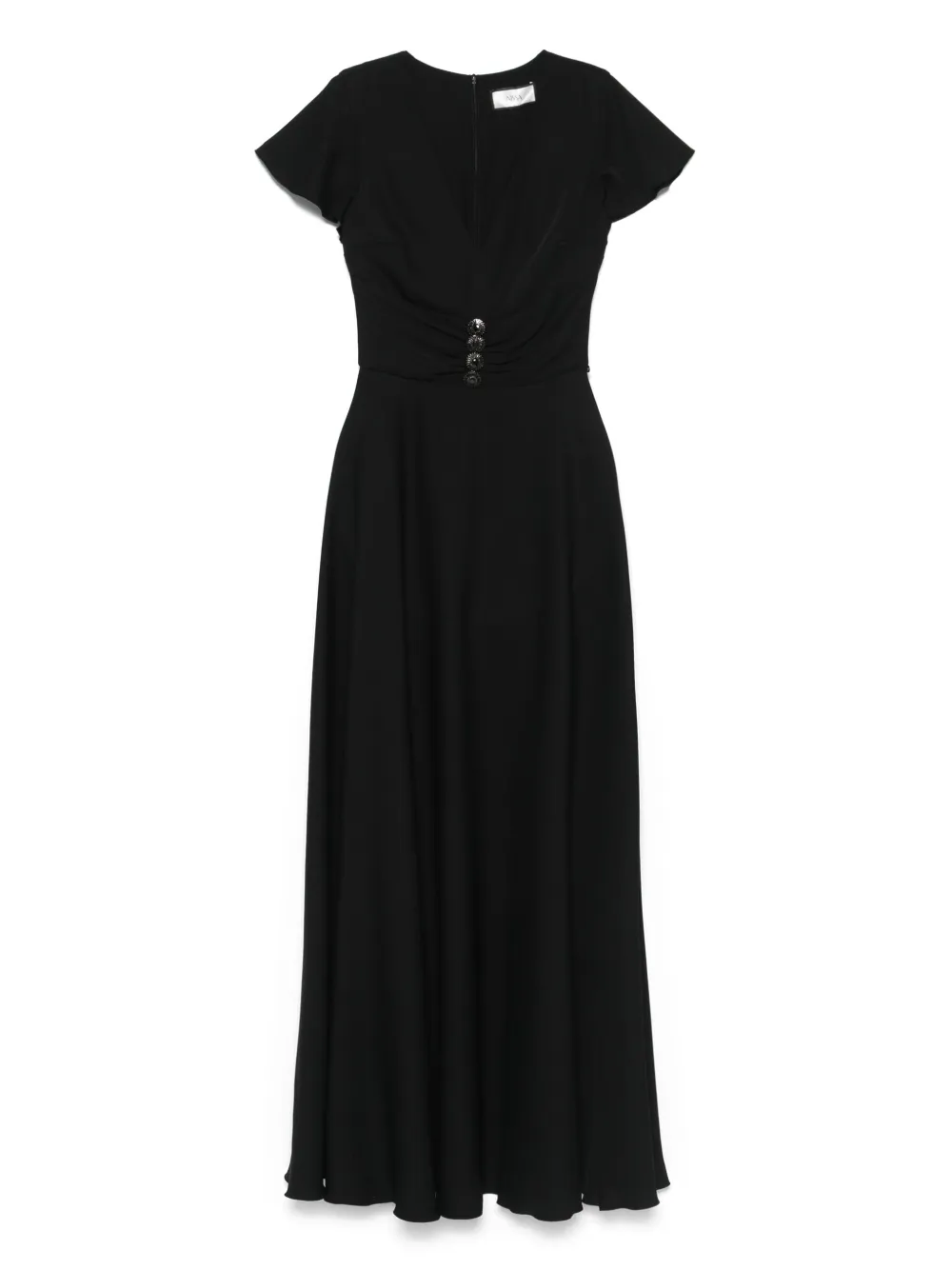 NISSA decorative-button maxi dress | negro | Image 1