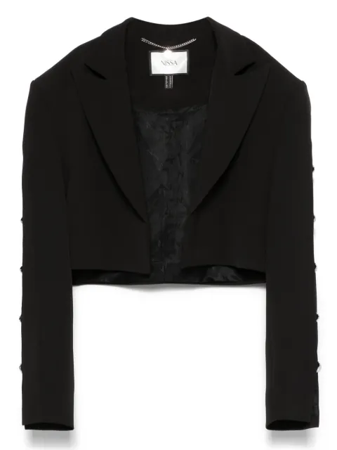 NISSA crystal-embellished cropped blazer