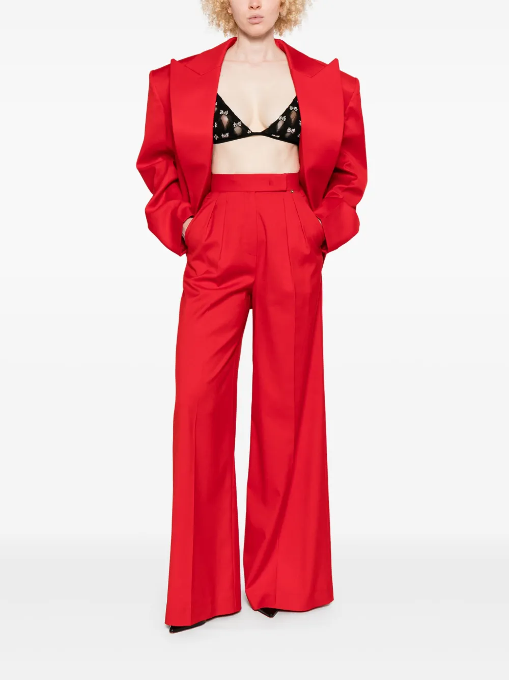 NISSA wide-leg trousers - Rood