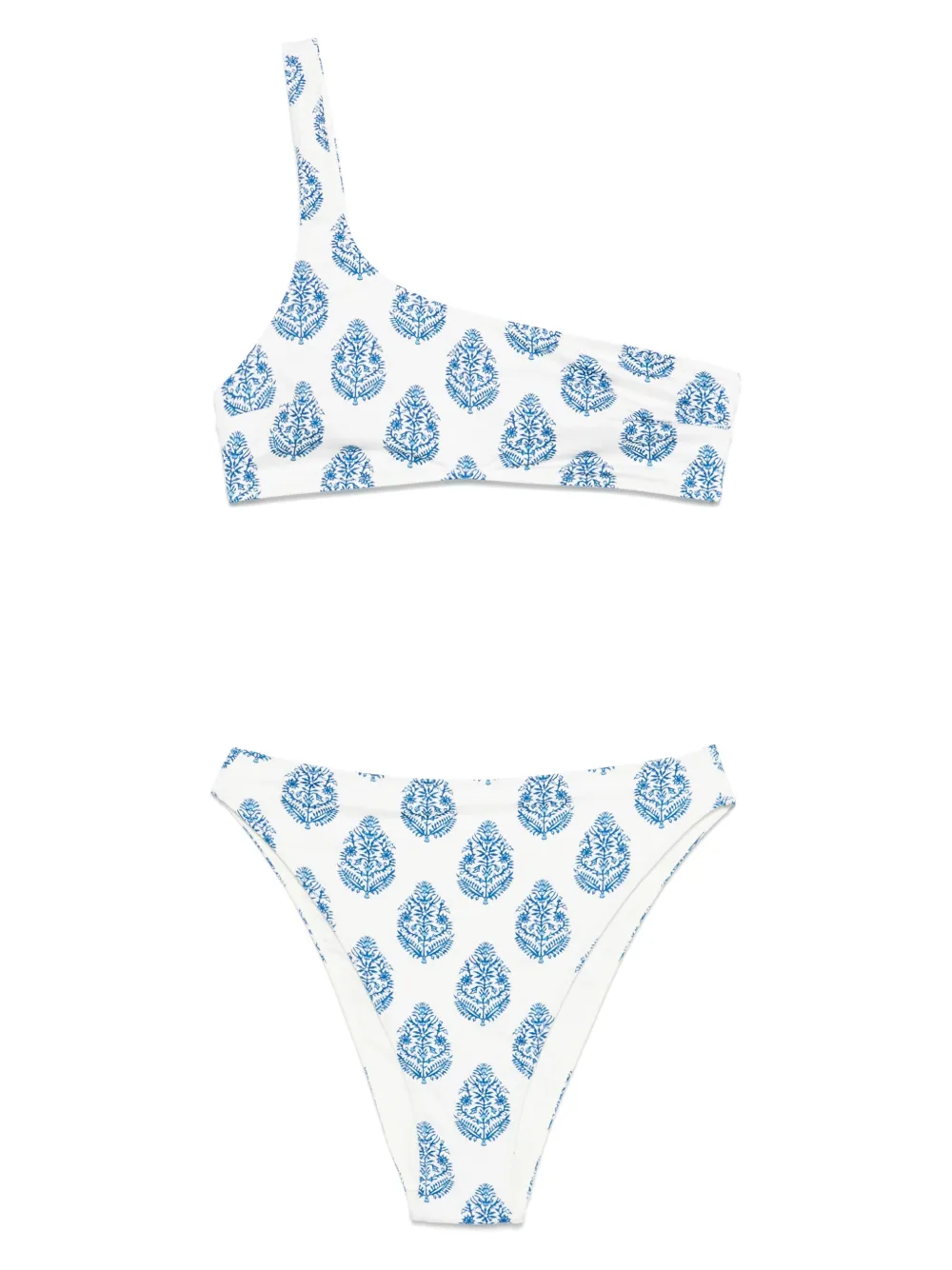 MC2 Saint Barth leaf-print bikini set | White | Image 1