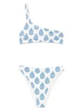 MC2 Saint Barth leaf-print bikini set - White