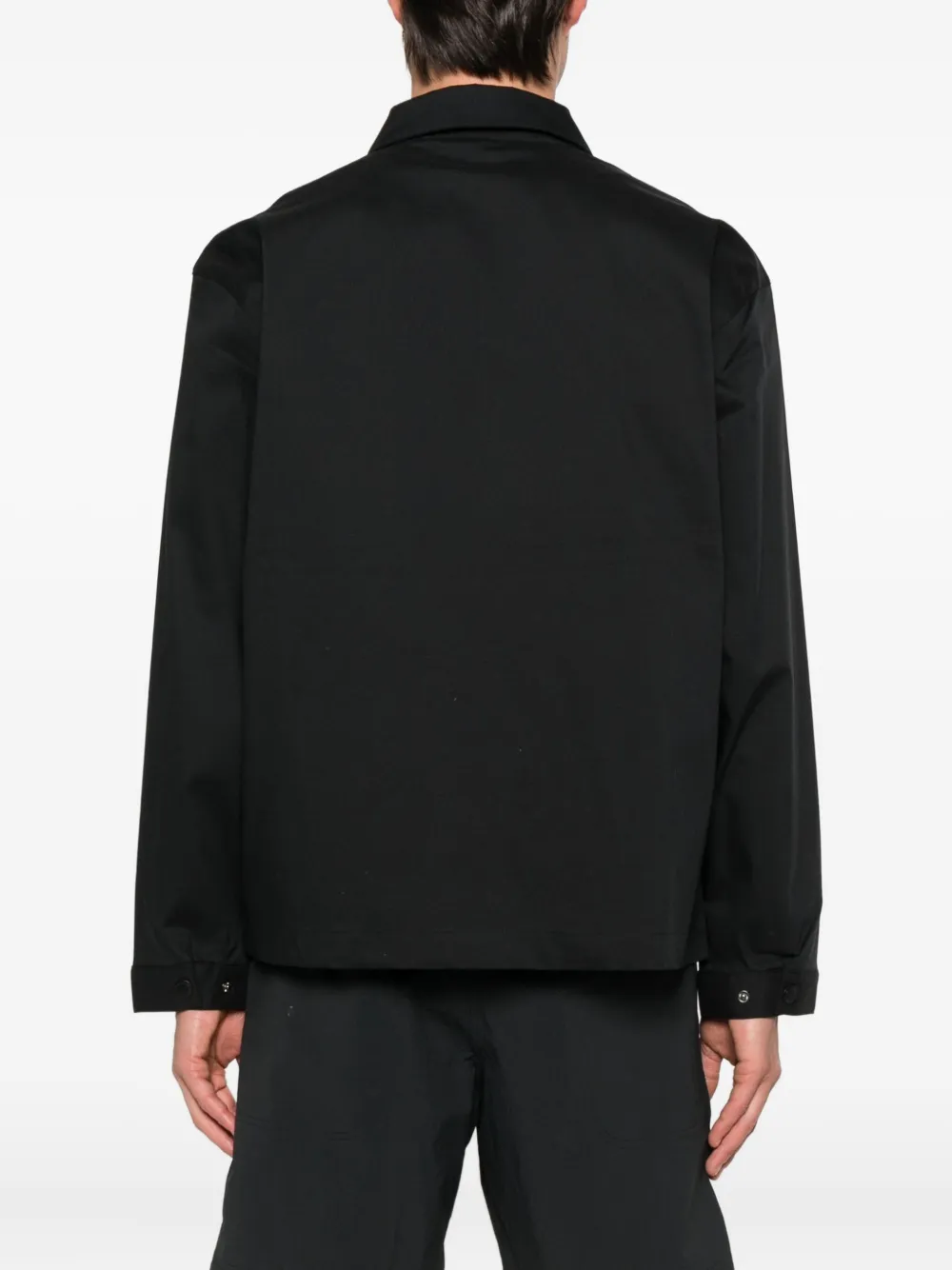 New Balance Shirtjack met geborduurd logo Zwart