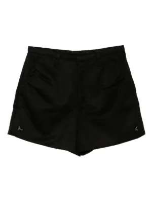 MSGM logo-embroidered Shorts | Black | FARFETCH