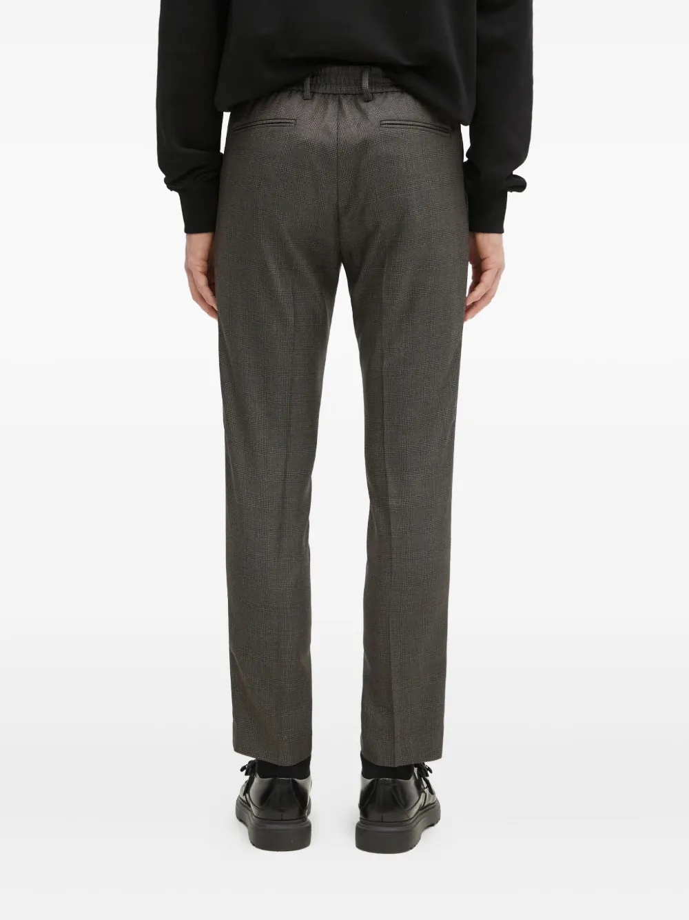Paul Smith Geruite broek met elastische rug Groen