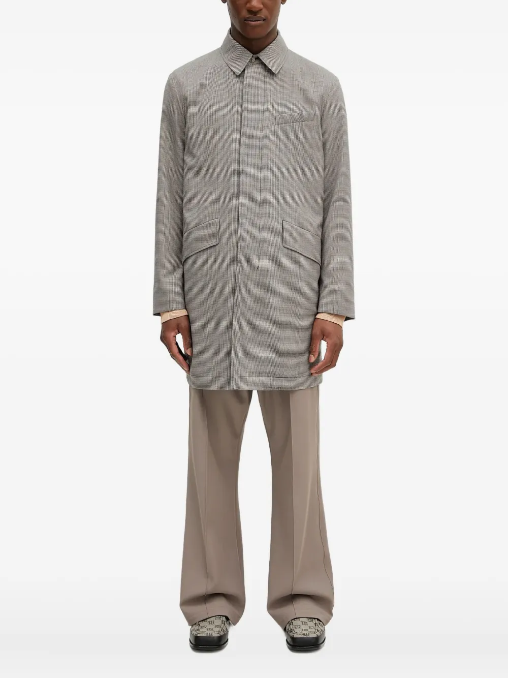 Paul Smith houndstooth-pattern coat | Grey | Image 1