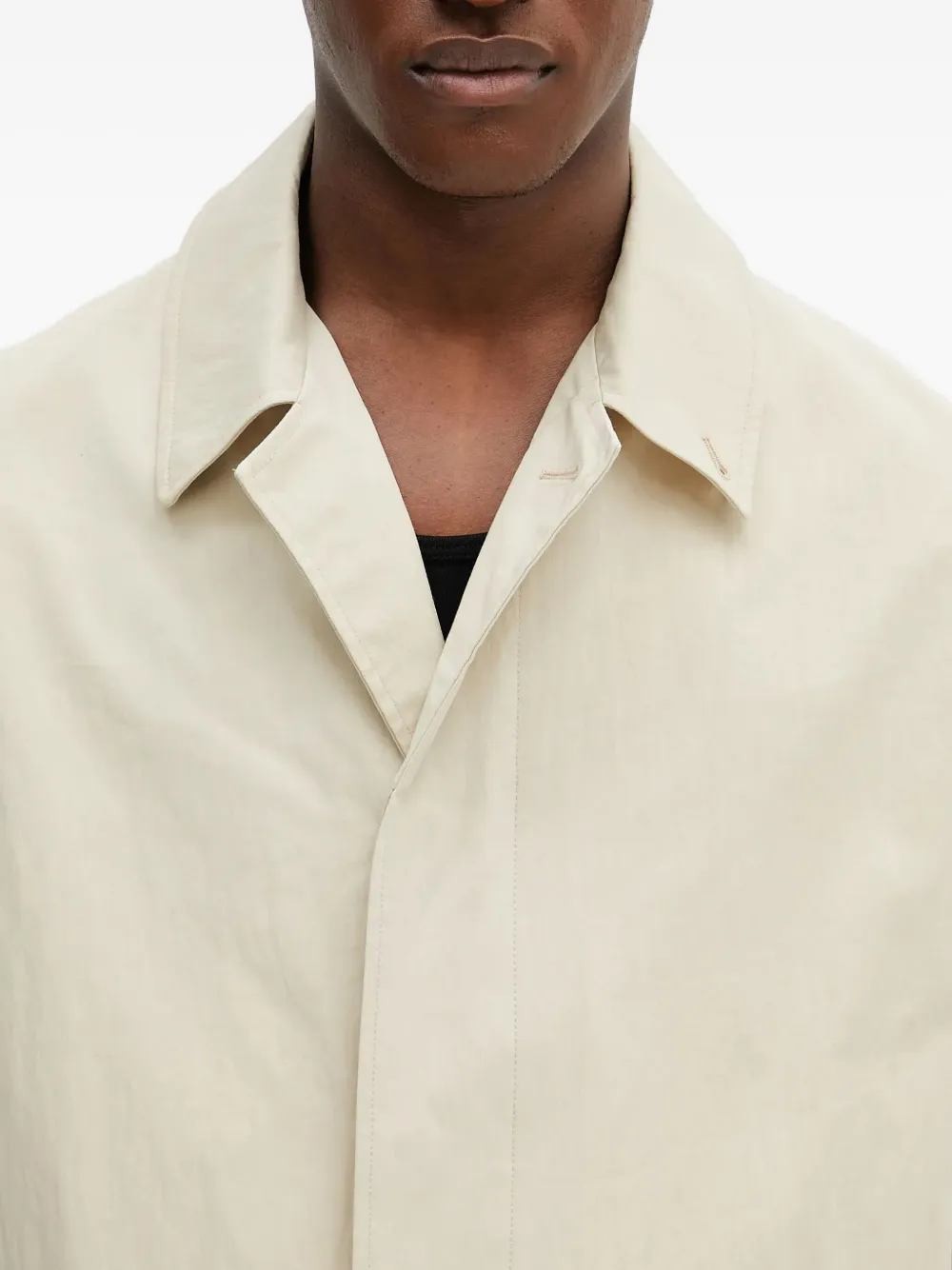 Paul Smith Effen jas met enkele rij knopen Beige