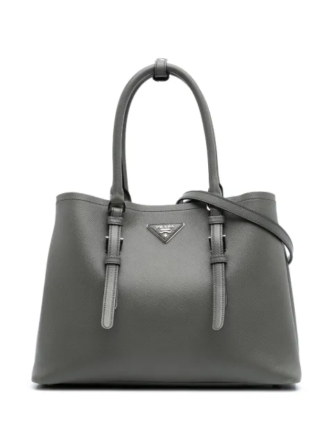 Prada Pre-Owned 2010-2024 Medium Saffiano Cuir Double satchel