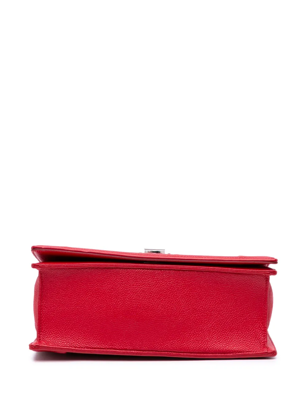 Pre-owned Dior 2016 Medium Grained Calfskin Ama Flap Crossbody Bag In Red