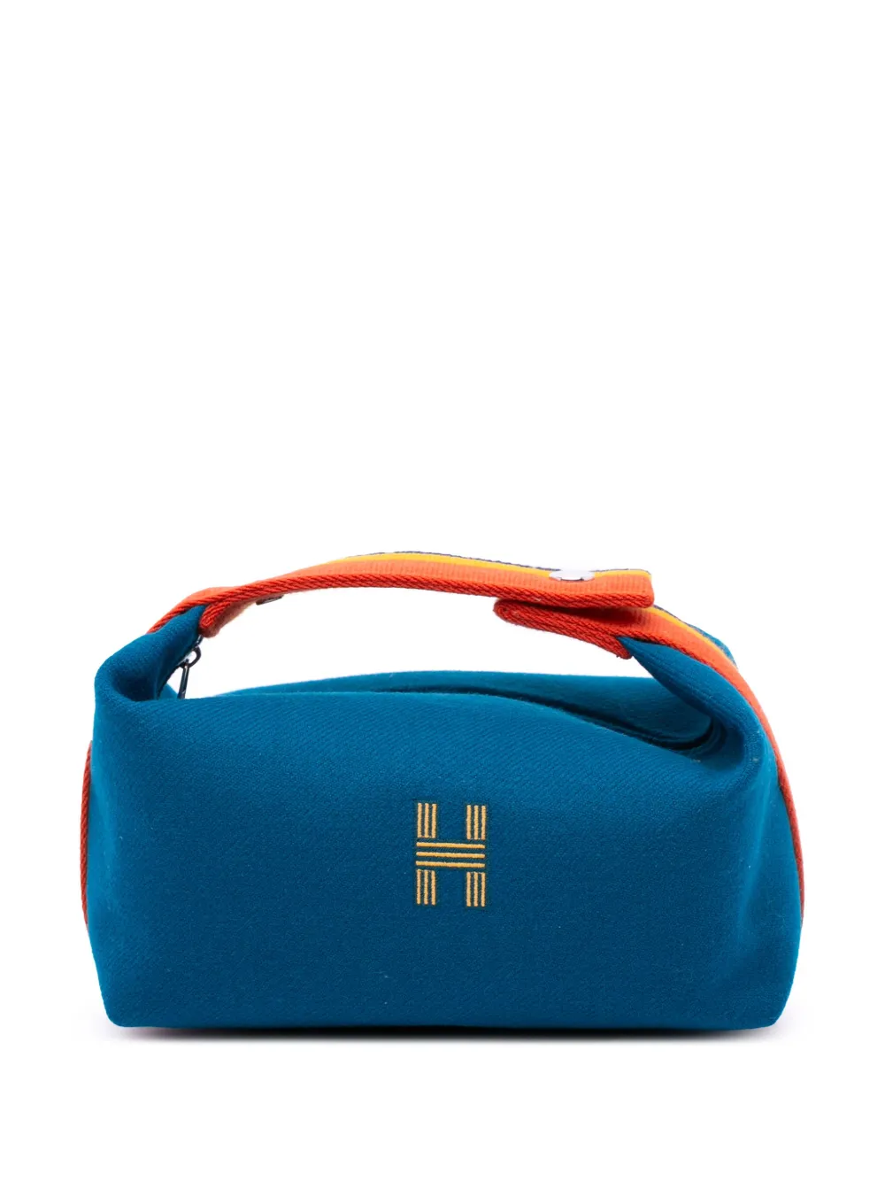 Hermès Pre-Owned 2020-2024 Small Wool Bride A Brac Rocabar Case vanity bag | Blue | Image 1