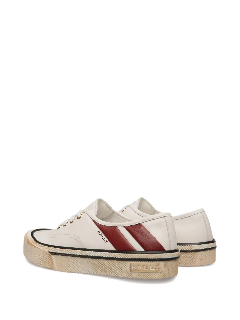 Bally Gestreepte sneakers - Wit
