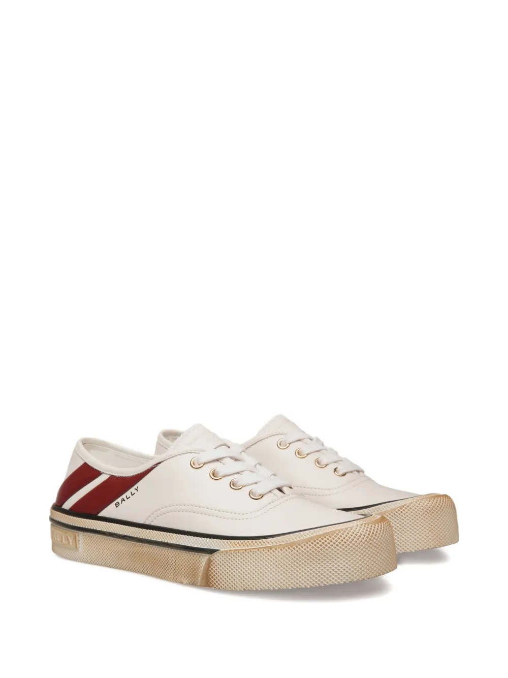 Bally Gestreepte sneakers Wit