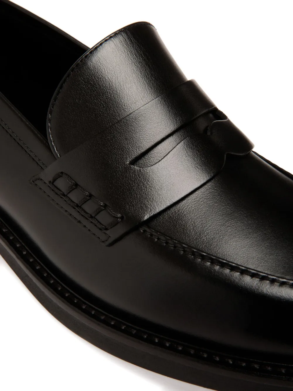 Bally penny-slot leather loafers Black