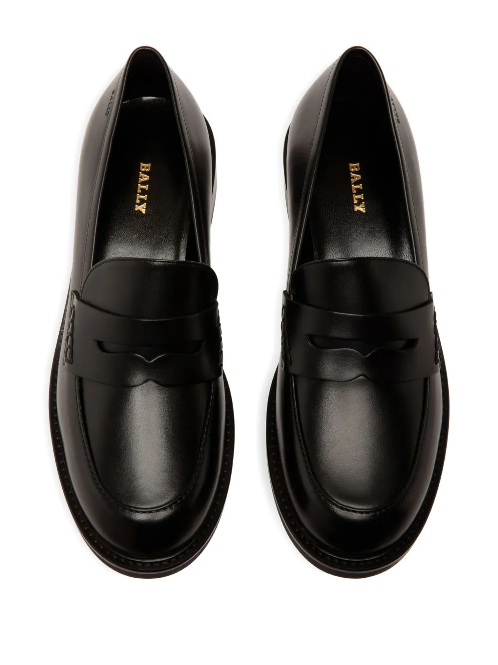Bally penny-slot leather loafers Black