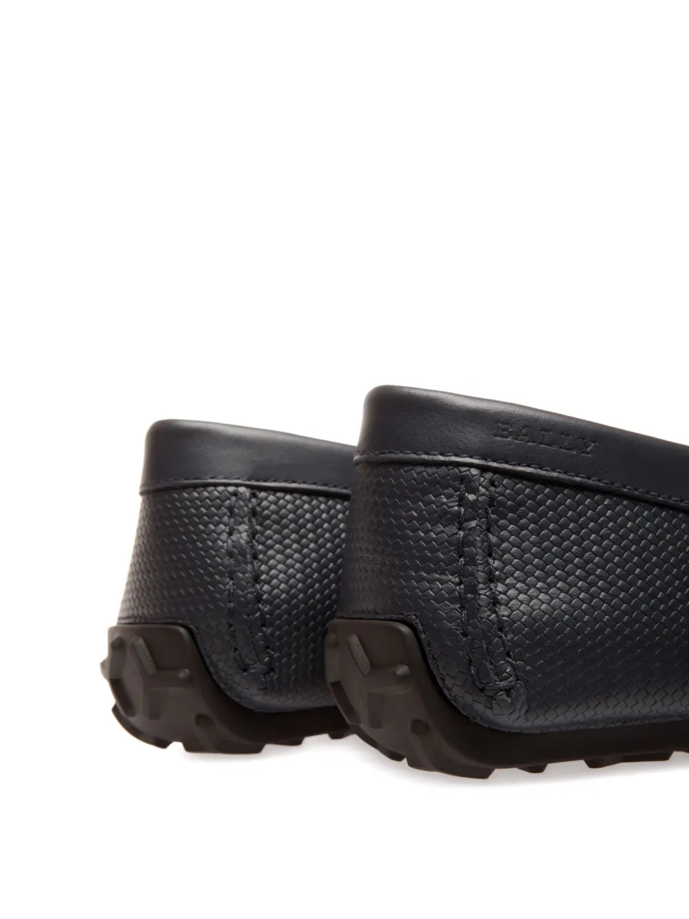 Bally embossed penny loafers Black