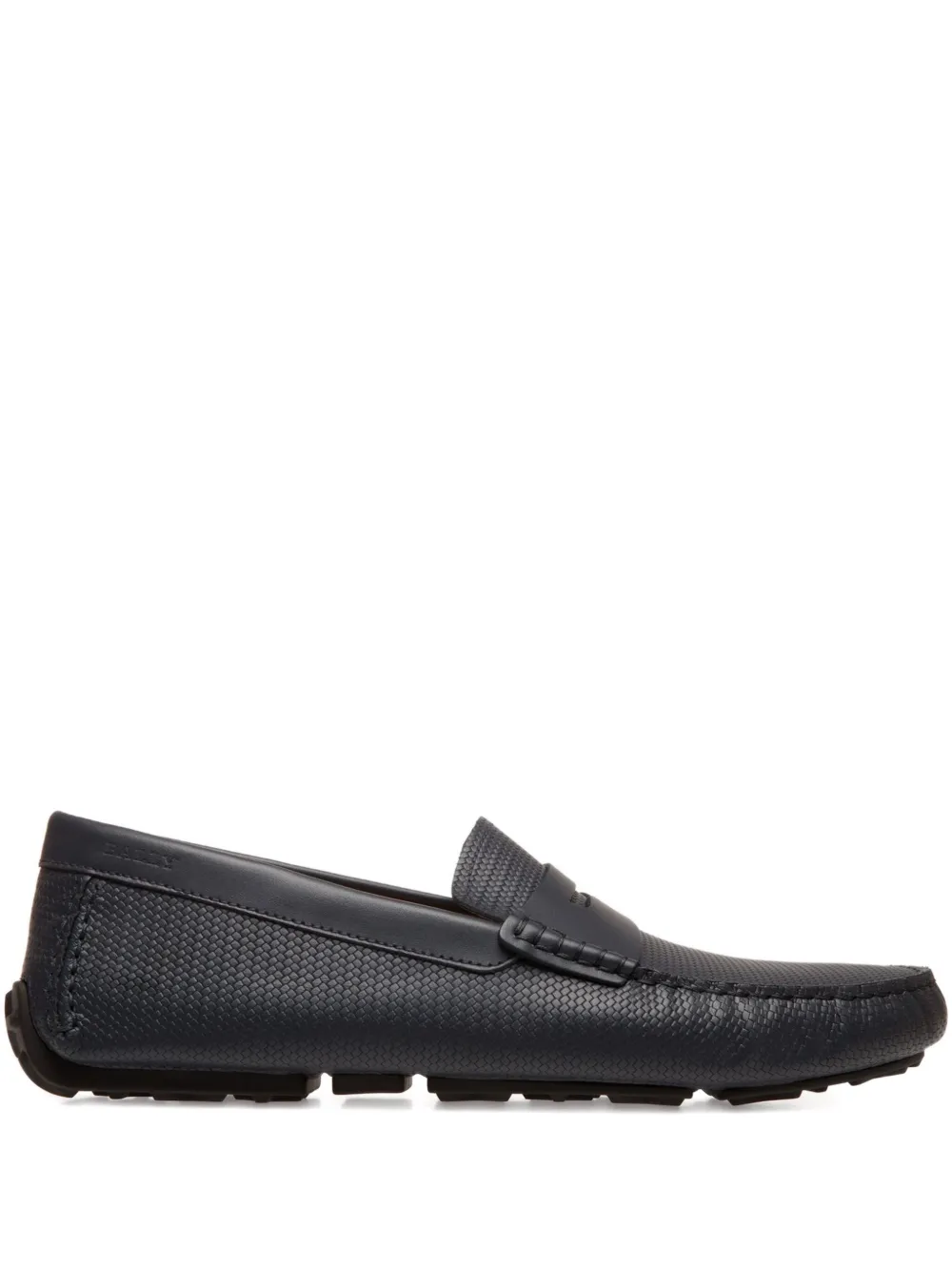 Bally embossed penny loafers Black