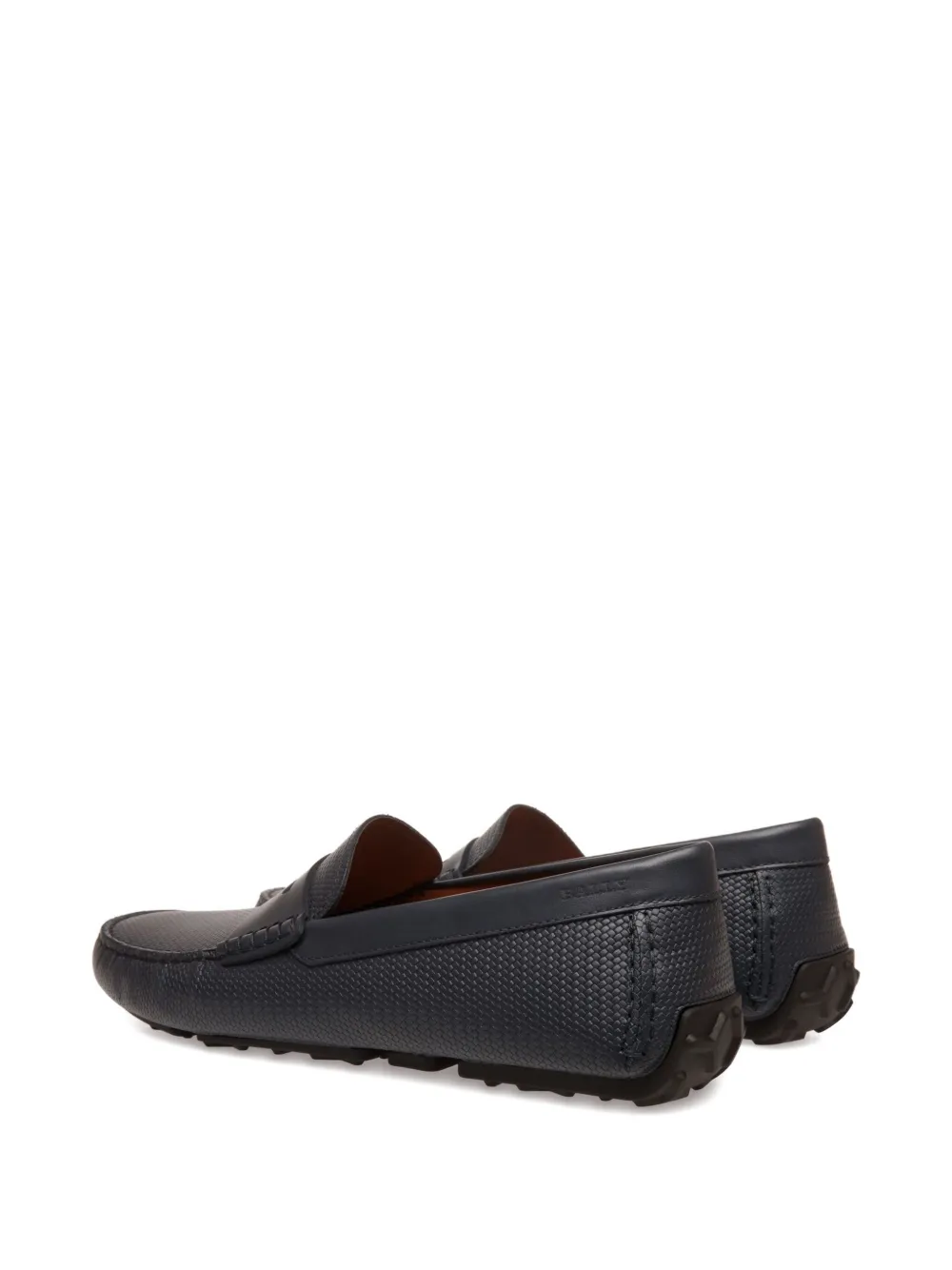 Bally embossed penny loafers Black