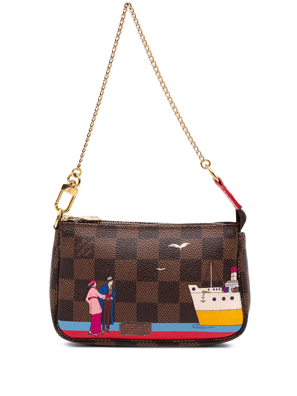 Louis Vuitton Pre-Owned شنطة يد 'دامييه إيبين ترانزأتلانتيك كروزيز ميني بوشيت أكسسوار' 2016 | بني | Image 1