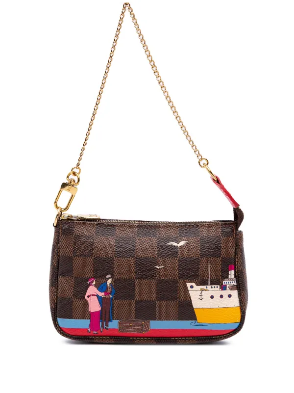 Louis Vuitton Pre-Owned 2016 Damier Ebene Transatlantic Cruises Mini  Pochette Accessoires Handbag | Brown | FARFETCH IN