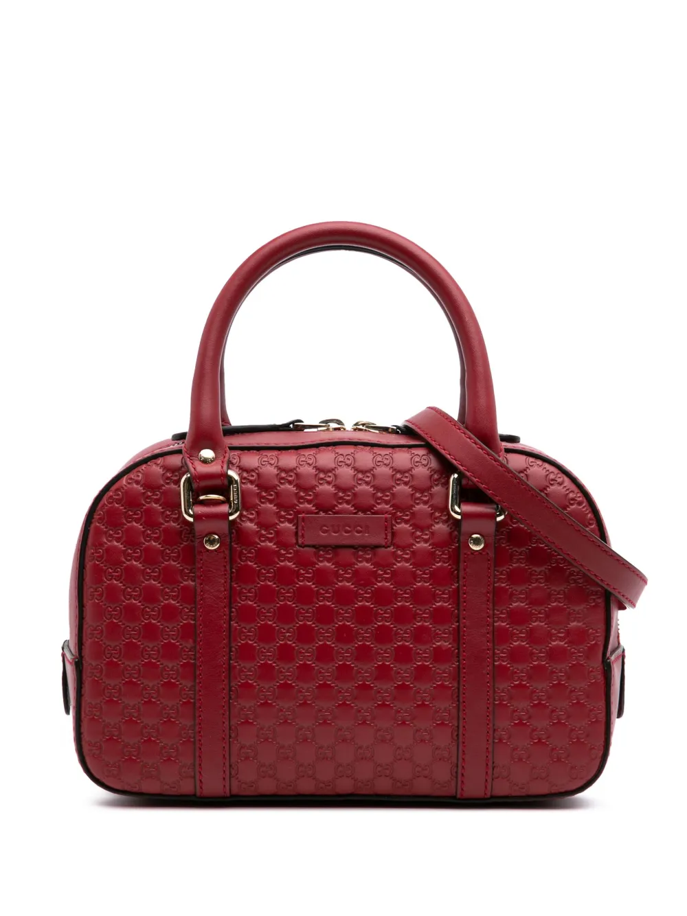Gucci Pre-Owned 2016-2024 Small Microguccissima Bree satchel | Red | Image 1