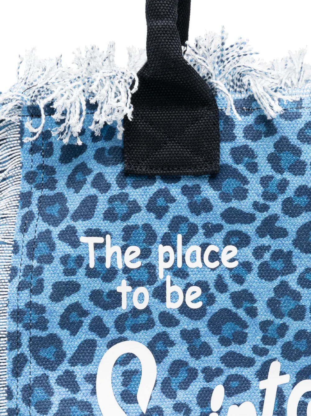 MC2 Saint Barth Vanity strandtas met dierenprint Blauw