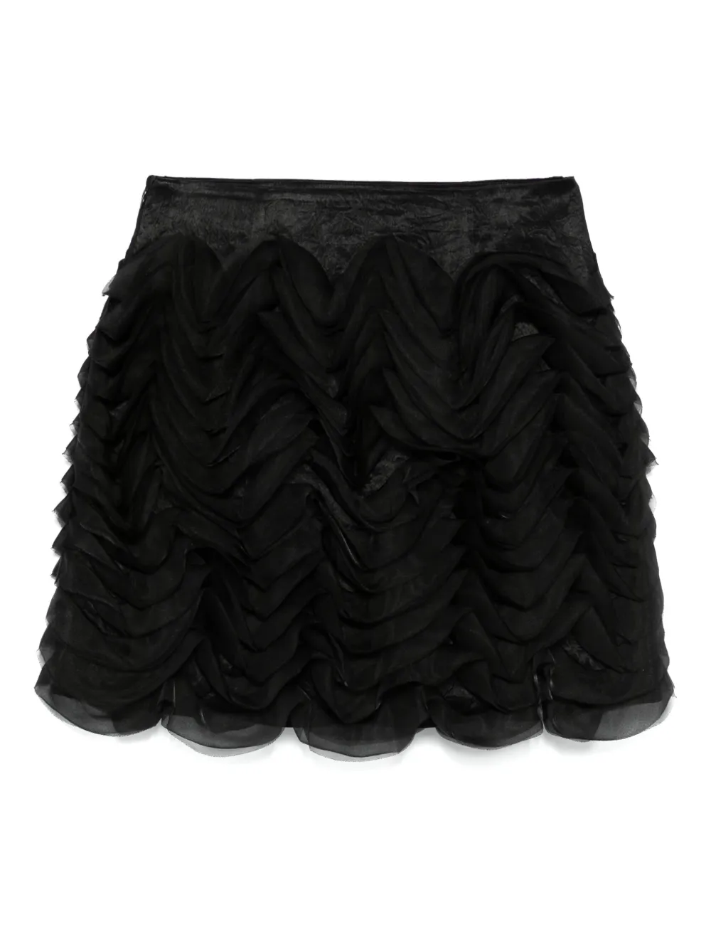 ruffled mini skirt
