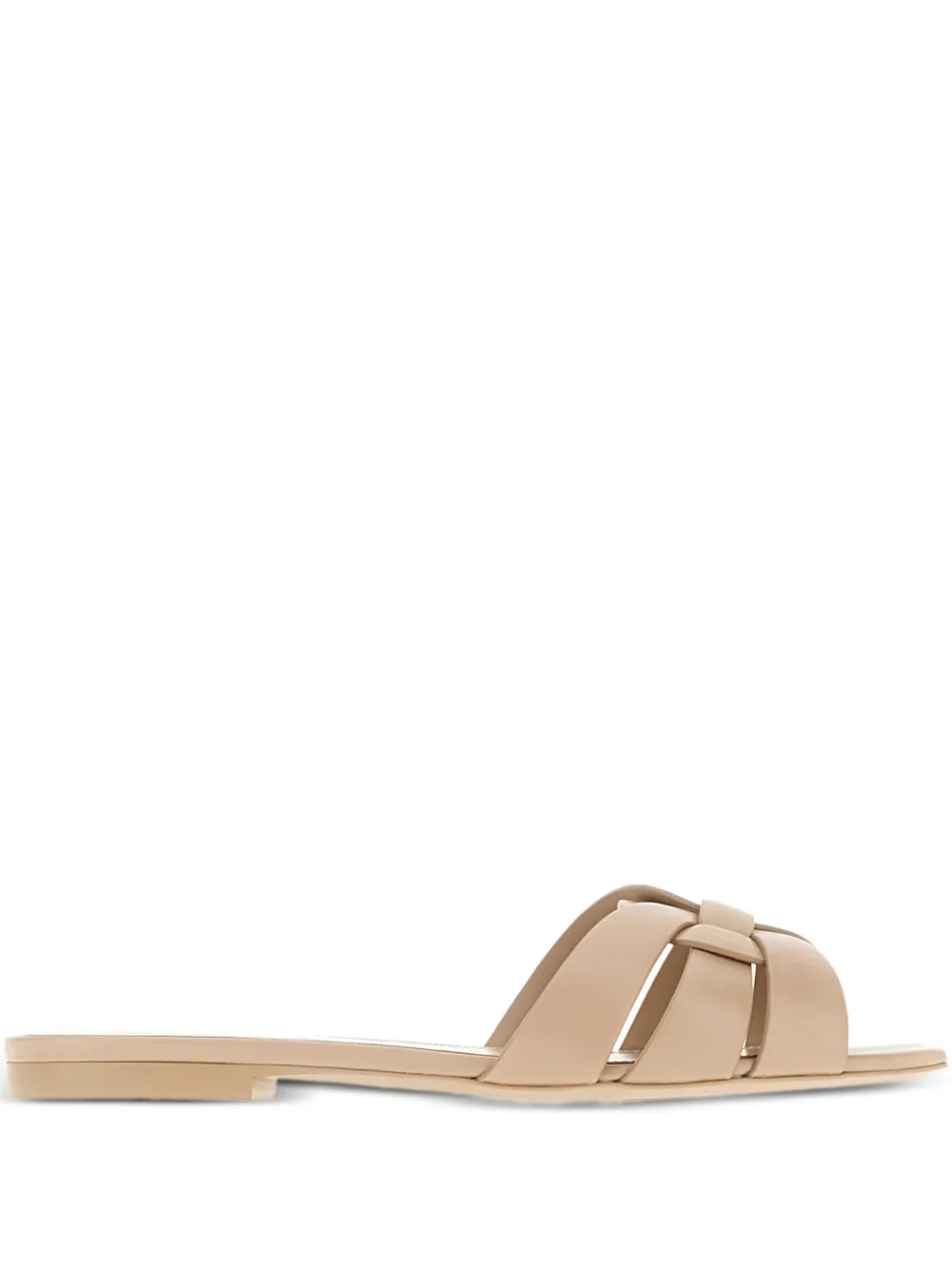 Saint Laurent Tribute flat sandals Neutrals