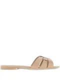 Saint Laurent Tribute flat sandals - Neutrals