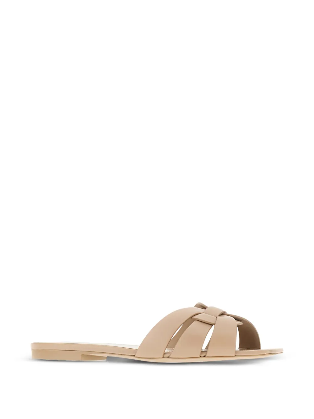 Saint Laurent Tribute flat sandals Neutrals