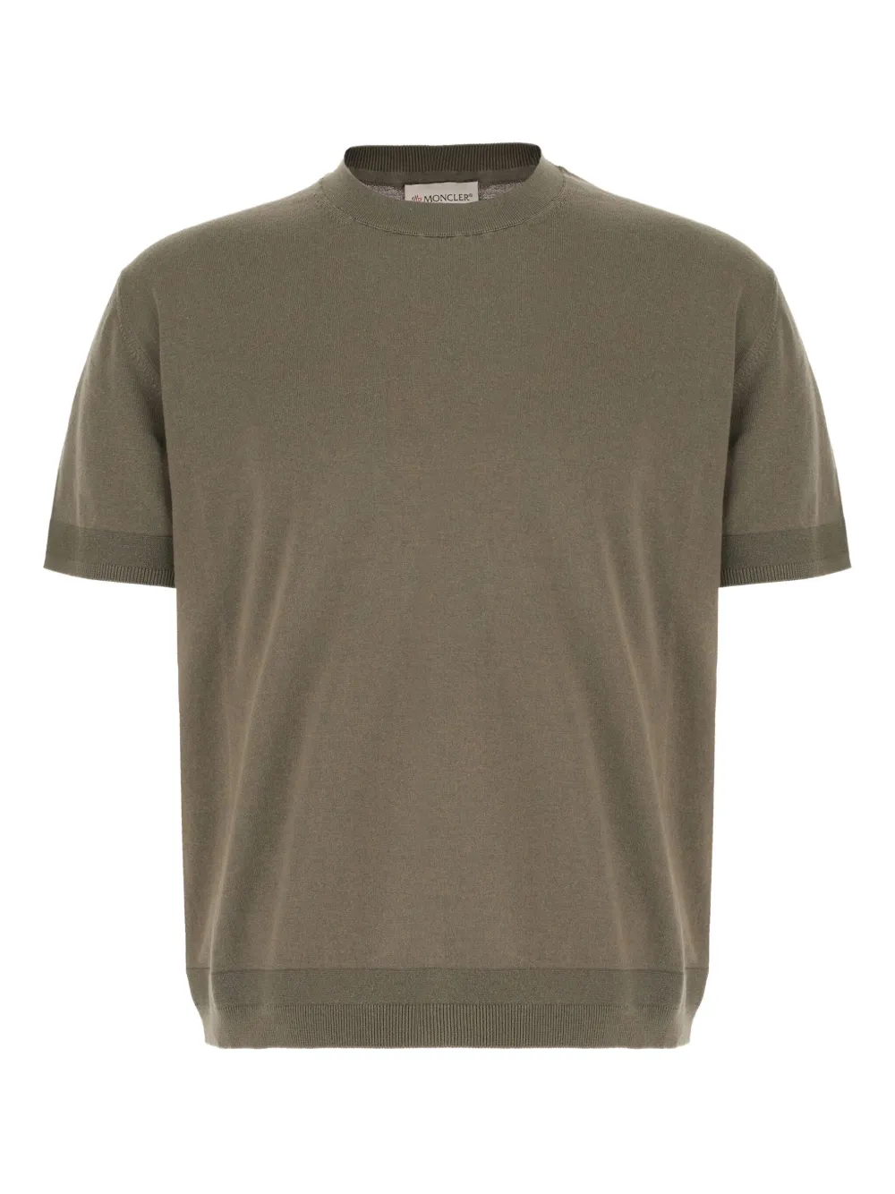 Moncler short-sleeve ribbed sweater Groen