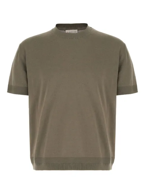 Moncler short-sleeve ribbed sweater