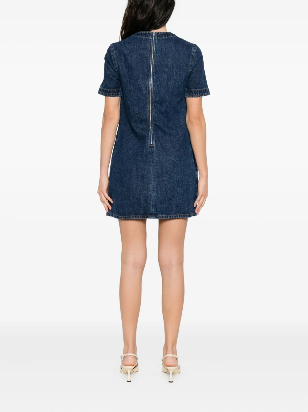 Self-Portrait Jurk verfraaid met strik Blauw
