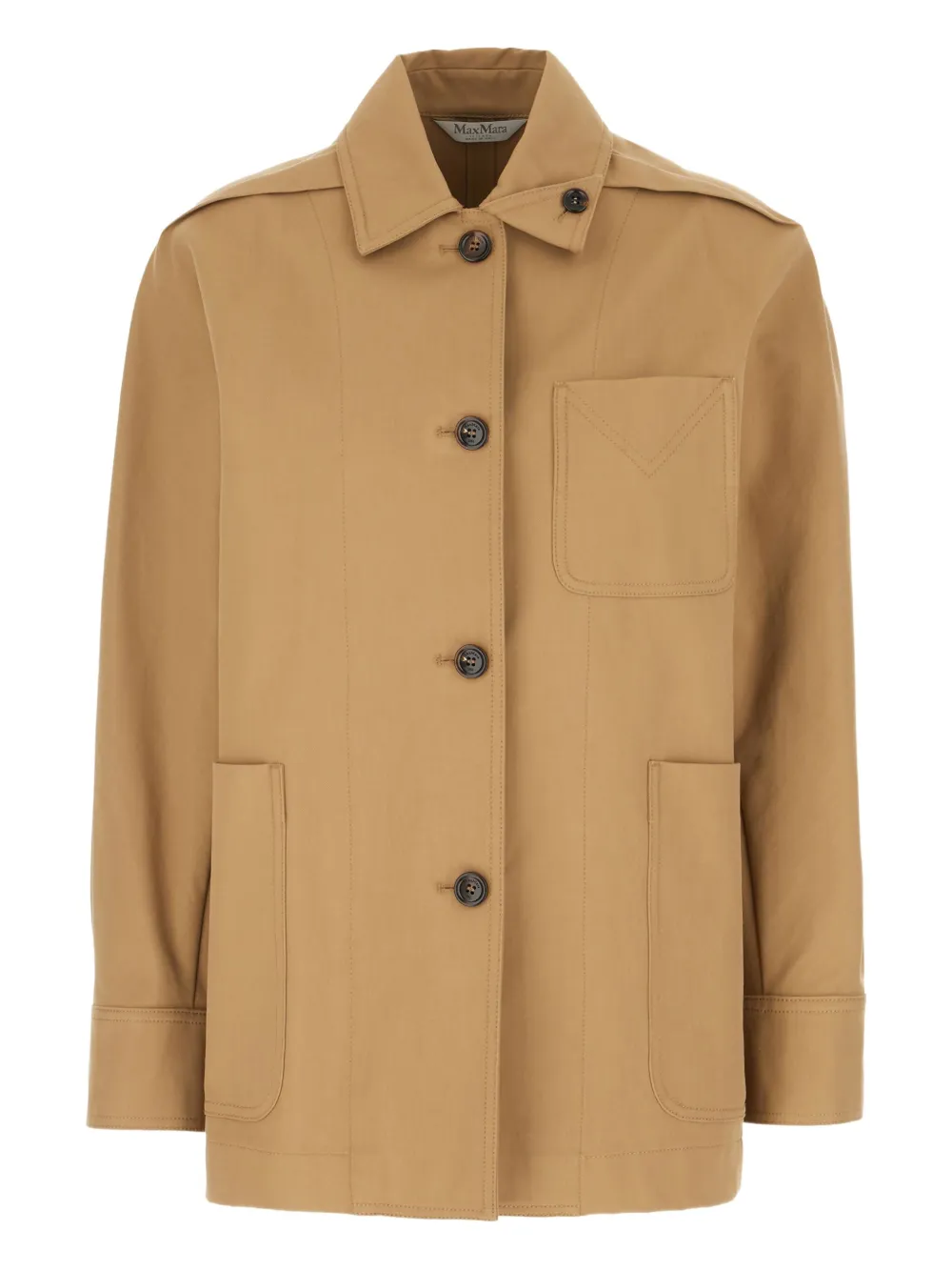 Max Mara button-fastening patch-pocket jacket | Brown | Image 1