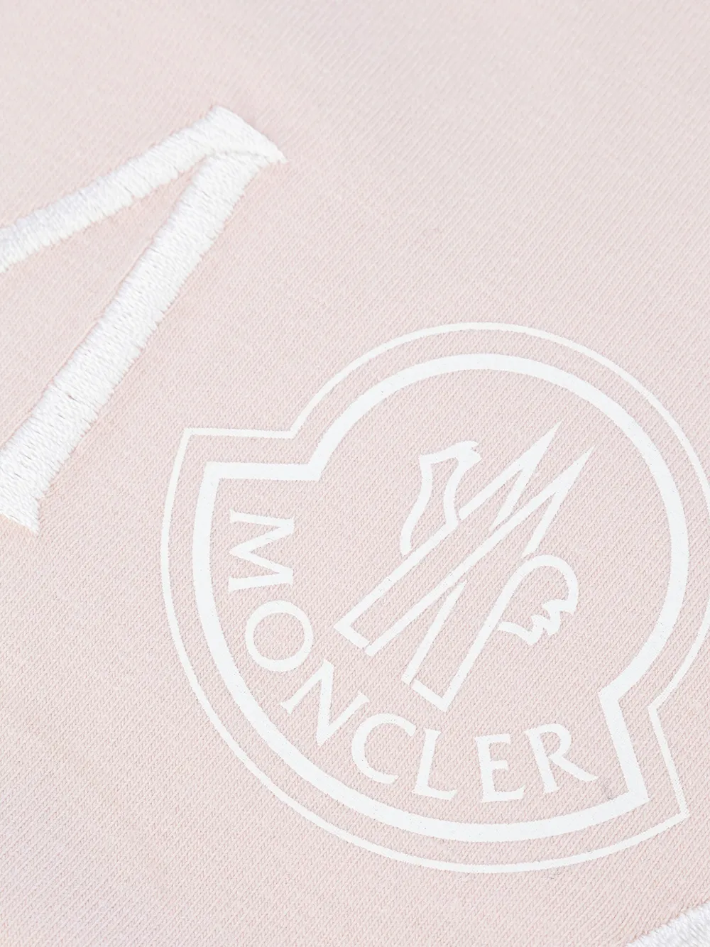 Moncler Enfant T-shirt met geborduurd logo Roze