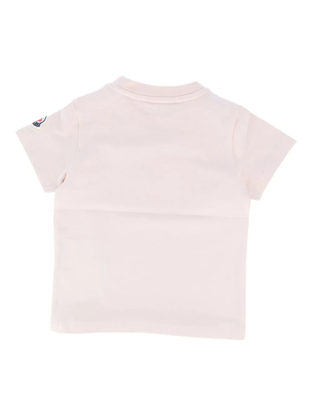 Moncler Enfant T-shirt met geborduurd logo Roze