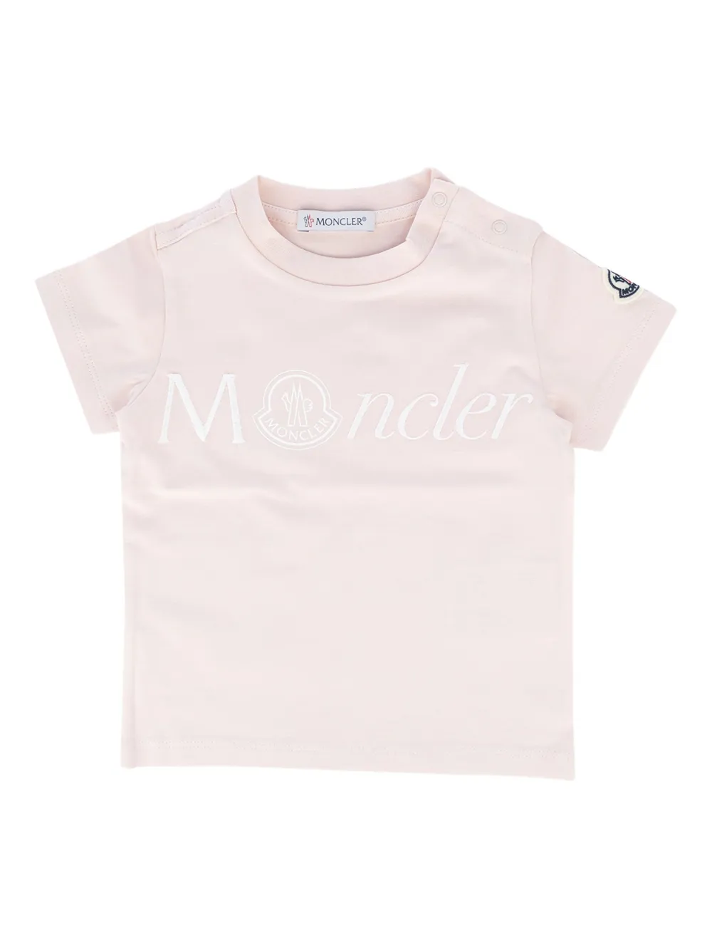 Moncler Enfant logo-embroidered T-shirt Roze